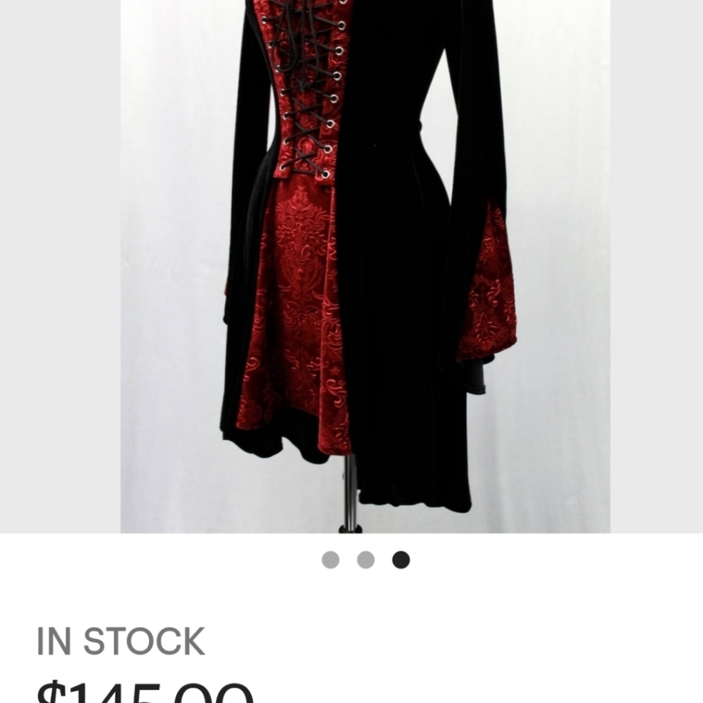 Dragon Velvet Dress Goth